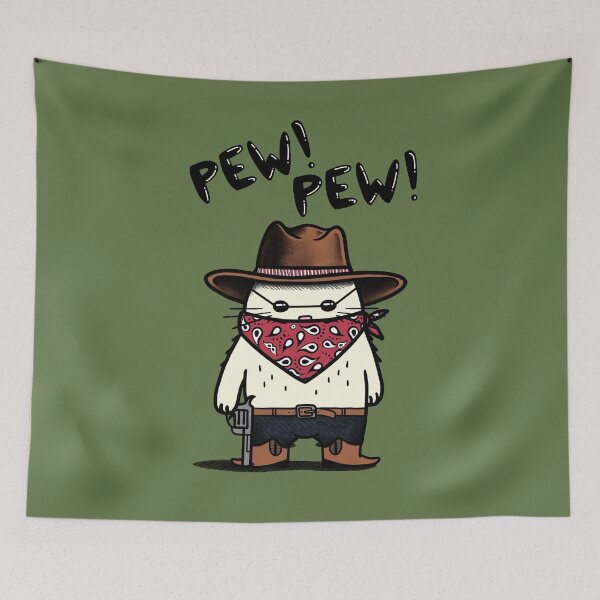 Item preview, Meowdy Pew Pew! (Color) designed and sold by SoulArtLove.