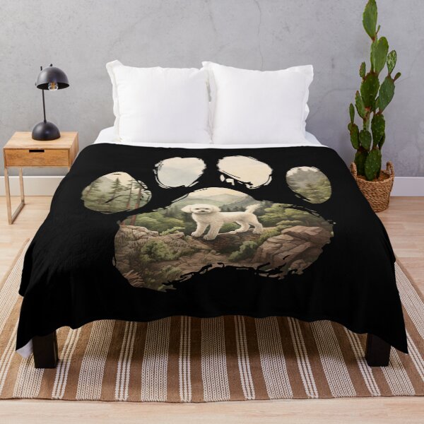 Item preview, Funny Bichon Frise Paw Foggy Mountain Tree Mom Dad Kids designed and sold by rafaeltto.