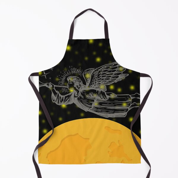 Item preview, Gothic Angel Blowing Trumpet Over Moon designed and sold by FahdSpaceArt.