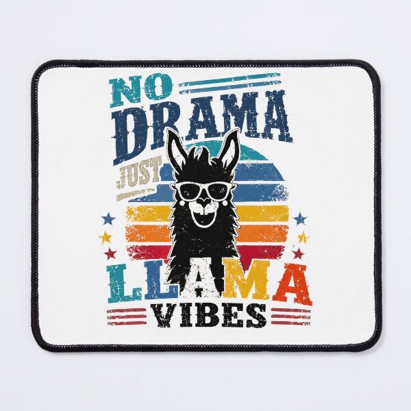 Item preview, No Drama Just Llama Vibes Llama Lover Funny Positive Attitude Animal Enthusiast designed and sold by RetroMini2026.