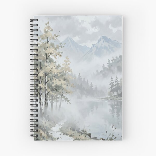 Item preview, Mysterious misty lake in the mountain forest designed and sold by VoidVeilStudio.