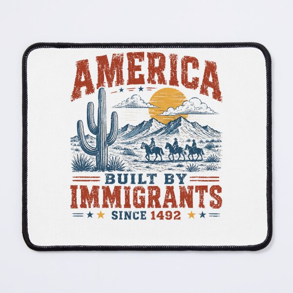 Item preview, America Built By Immigrants Since 1492 American History Immigration Heritage Patriot designed and sold by RetroMini2026.