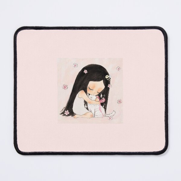 Item preview, Aesthetic pink girl with cat designed and sold by giaalxo.