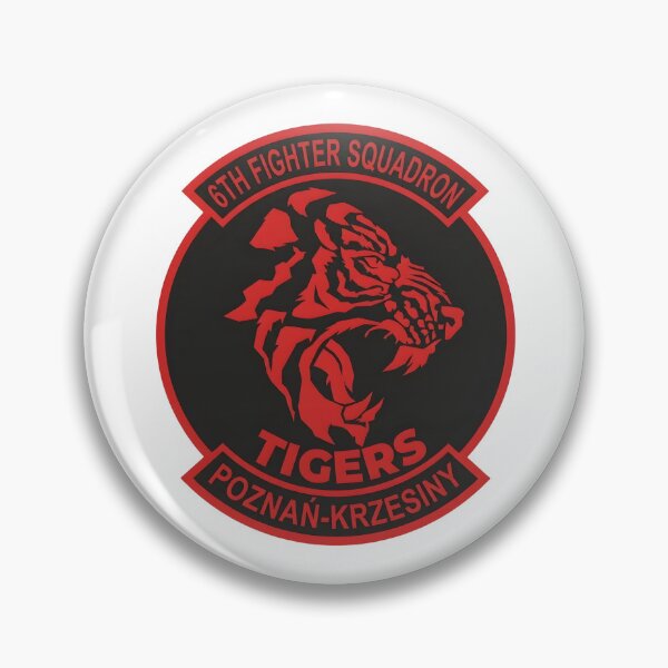 Item preview, Polish Air Force 6th Fighter Squadron Tigers Poznań-Krzesiny Patch designed and sold by CharlieDesings.