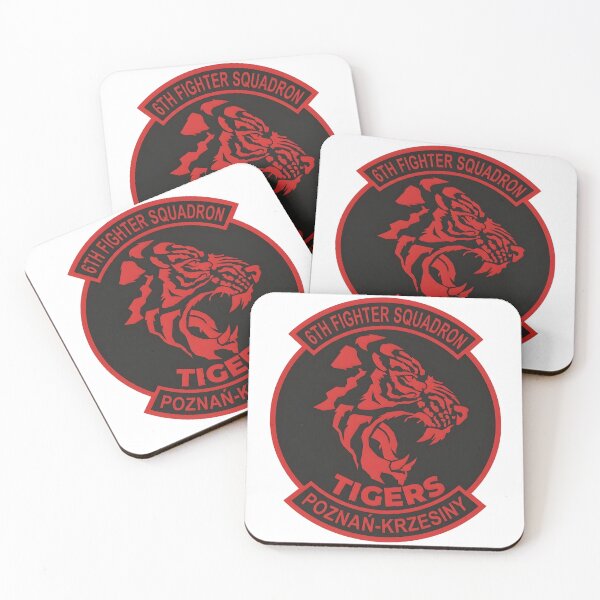 Item preview, Polish Air Force 6th Fighter Squadron Tigers Poznań-Krzesiny Patch designed and sold by CharlieDesings.