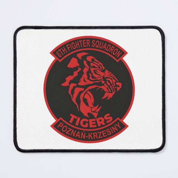 Item preview, Polish Air Force 6th Fighter Squadron Tigers Poznań-Krzesiny Patch designed and sold by CharlieDesings.