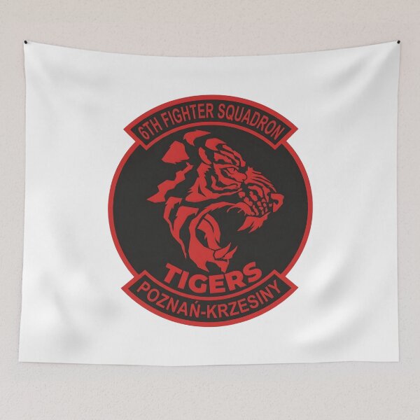 Item preview, Polish Air Force 6th Fighter Squadron Tigers Poznań-Krzesiny Patch designed and sold by CharlieDesings.
