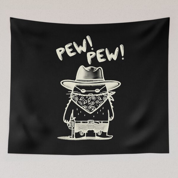 Item preview, Meowdy Pew Pew! (White) designed and sold by SoulArtLove.