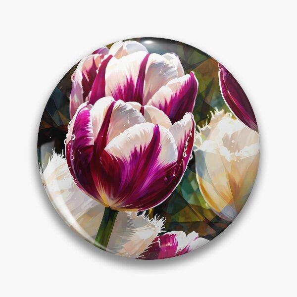 Item preview, Colorful Tulips in Geometric Style designed and sold by cuprum.