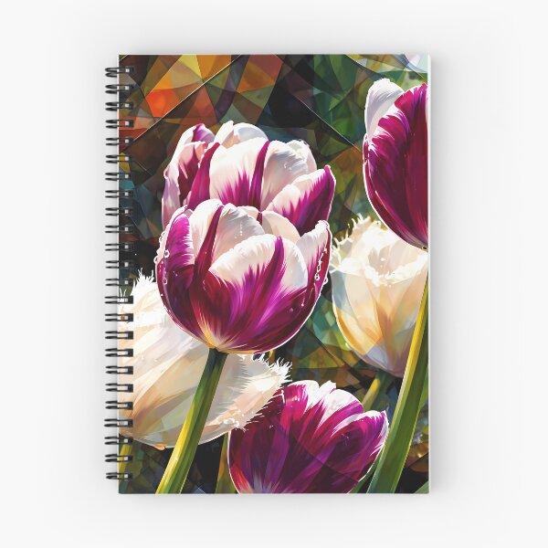 Item preview, Colorful Tulips in Geometric Style designed and sold by cuprum.