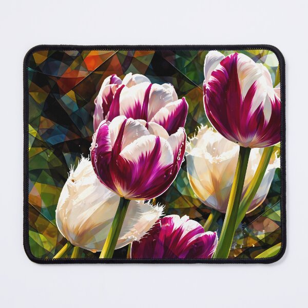 Item preview, Colorful Tulips in Geometric Style designed and sold by cuprum.