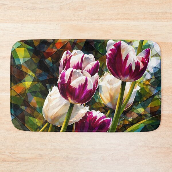 Item preview, Colorful Tulips in Geometric Style designed and sold by cuprum.