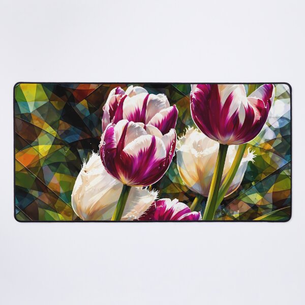 Item preview, Colorful Tulips in Geometric Style designed and sold by cuprum.