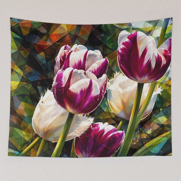 Item preview, Colorful Tulips in Geometric Style designed and sold by cuprum.
