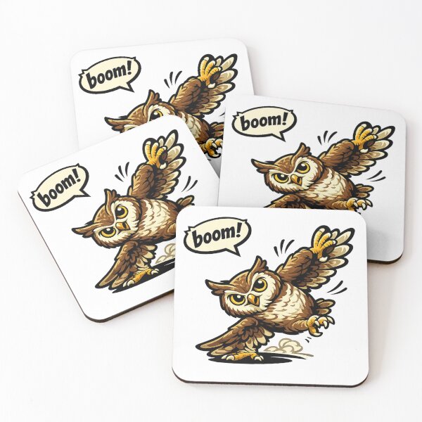 Item preview, Funny Breakdancing Owl Saying "Boom!" Hip Hop Cartoon Sticker designed and sold by Gremlin Hours.