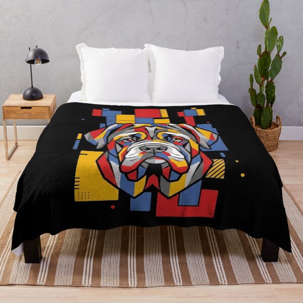Item preview, Funny Neapolitan Mastiff Colorful Blocks Geometric Art Mom Dad Kids designed and sold by FurryHavenPH.