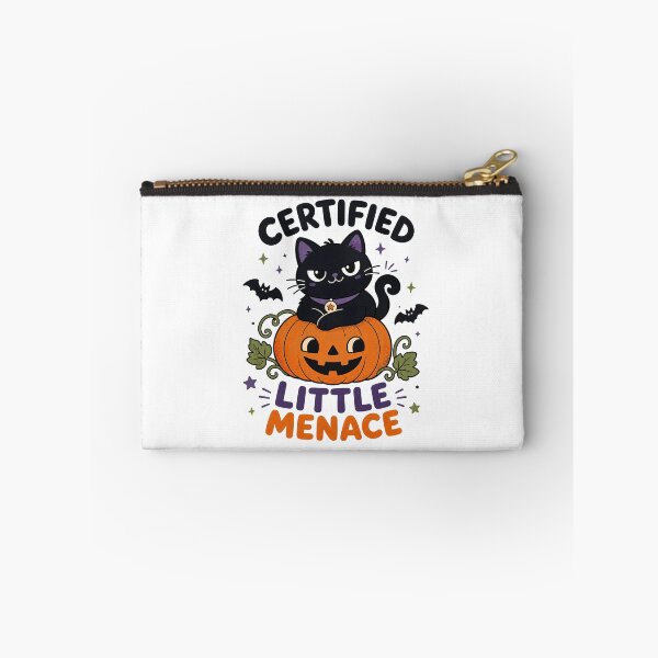 Item preview, Certified Little Menace Cute Funny Halloween Black Cat Pumpkin Gift designed and sold by journeyengine.