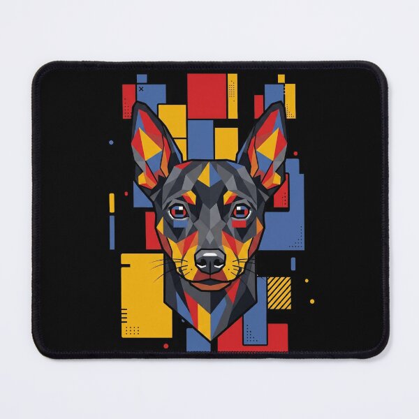 Item preview, Funny Miniature Pinscher Colorful Blocks Geometric Art Mom Dad Kids designed and sold by FurryHavenPH.