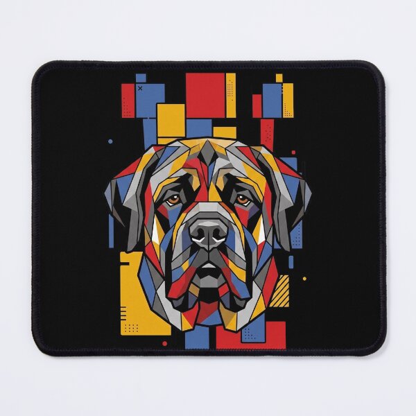 Item preview, Funny Mastiff Colorful Blocks Geometric Art Mom Dad Kids designed and sold by FurryHavenPH.