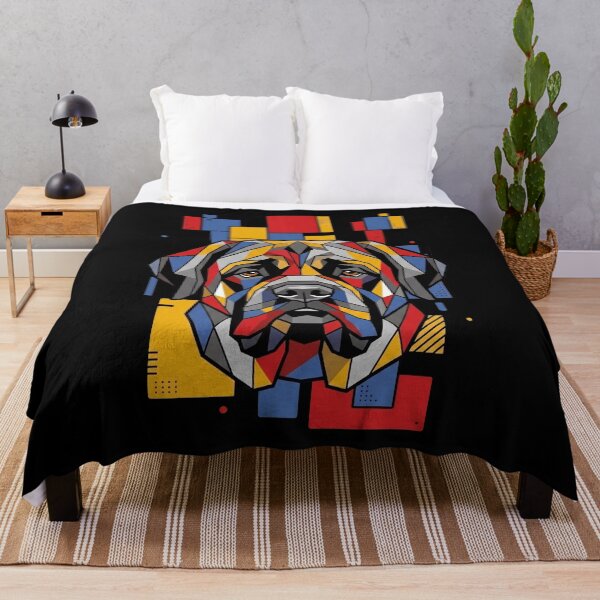 Item preview, Funny Mastiff Colorful Blocks Geometric Art Mom Dad Kids designed and sold by FurryHavenPH.