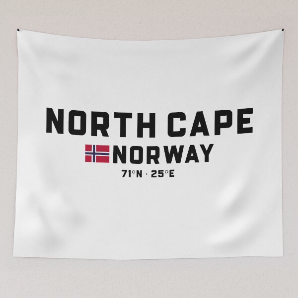 Item preview, North Cape Norway Coordinates and Flag designed and sold by Andersce.