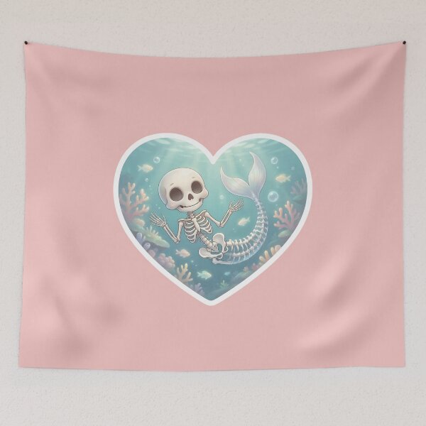 Item preview, Skeleton Mermaid in Underwater Scene designed and sold by Roanemermaid.