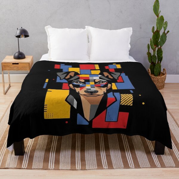 Item preview, Funny Manchester Terrier Colorful Blocks Geometric Art Mom Dad Kids designed and sold by FurryHavenPH.