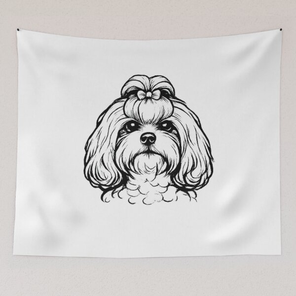 Item preview, Shih Tzu Line Art | Premium Minimalist Dog Portrait designed and sold by zenithviv.