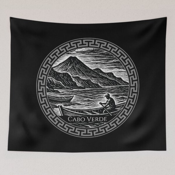 Item preview, Cabo Verde Vintage Woodcut Art designed and sold by Thistle-TShop.