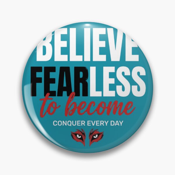 Item preview, Believe Less Fear Conquer Every Day designed and sold by GiggleInkTees.