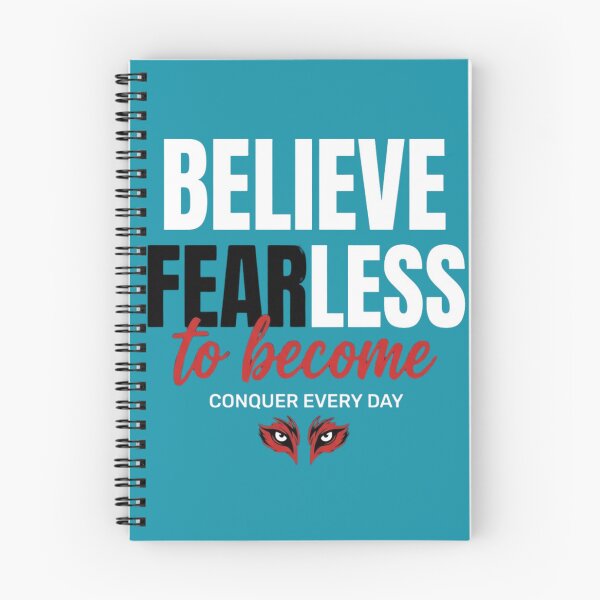 Item preview, Believe Less Fear Conquer Every Day designed and sold by GiggleInkTees.