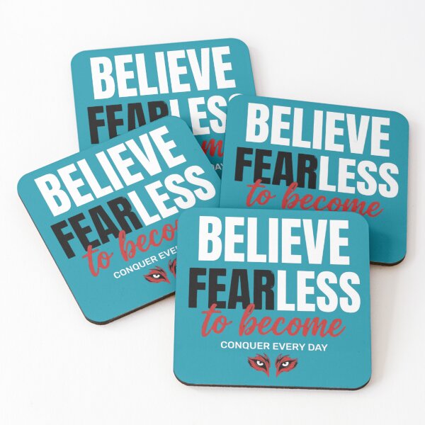 Item preview, Believe Less Fear Conquer Every Day designed and sold by GiggleInkTees.