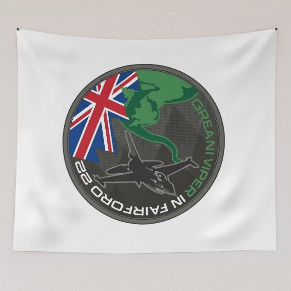 Item preview, Belgian Air Force F-16 Green Viper RIAT Fairford 2022 Patch designed and sold by CharlieDesings.