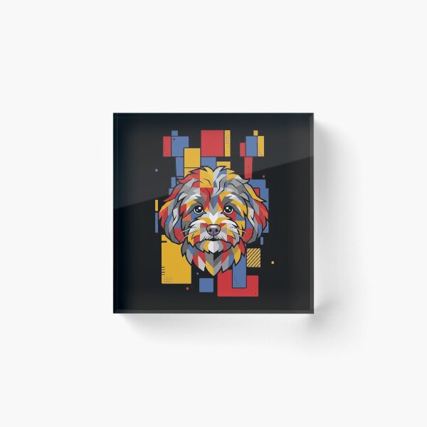 Item preview, Funny Maltipoo Colorful Blocks Geometric Art Mom Dad Kids designed and sold by FurryHavenPH.