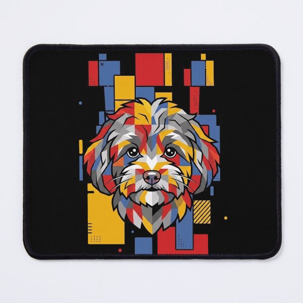 Item preview, Funny Maltipoo Colorful Blocks Geometric Art Mom Dad Kids designed and sold by FurryHavenPH.