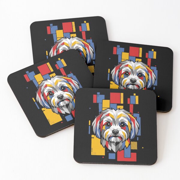 Item preview, Funny Maltese Colorful Blocks Geometric Art Mom Dad Kids designed and sold by FurryHavenPH.