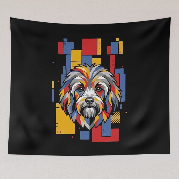 Item preview, Funny Lowchen Colorful Blocks Geometric Art Mom Dad Kids designed and sold by FurryHavenPH.