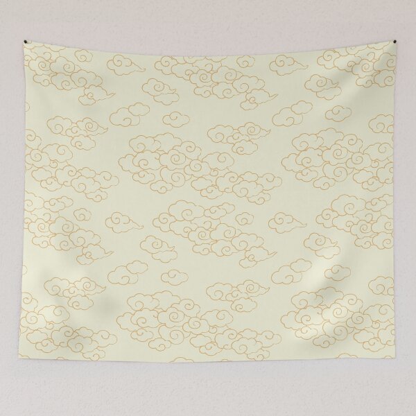 Item preview, Orange Auspicious Clouds — Seamless Chinoiserie Xiangyun Pattern designed and sold by SugarCore.