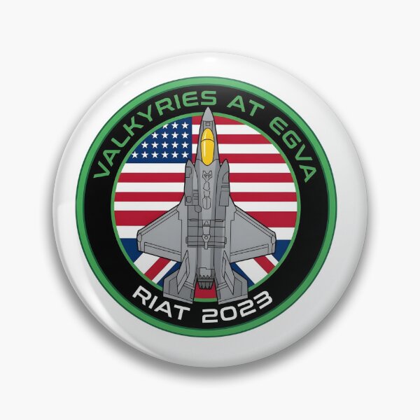 Item preview, USAF 493rd Fighter Squadron Valkyries at EGVA RIAT 2023 Patch designed and sold by CharlieDesings.