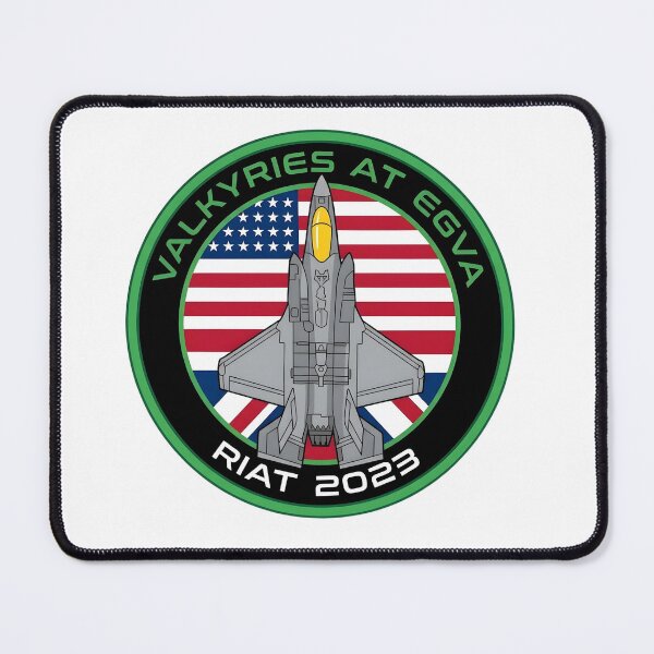 Item preview, USAF 493rd Fighter Squadron Valkyries at EGVA RIAT 2023 Patch designed and sold by CharlieDesings.