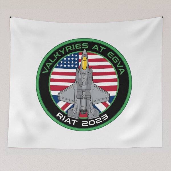 Item preview, USAF 493rd Fighter Squadron Valkyries at EGVA RIAT 2023 Patch designed and sold by CharlieDesings.