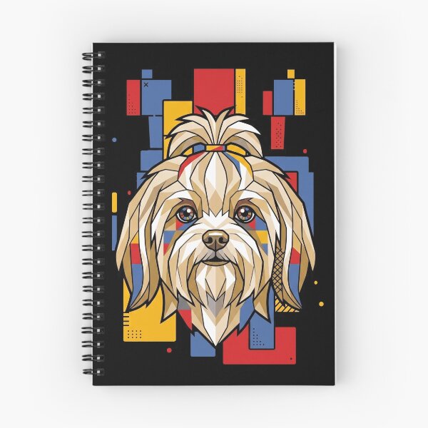 Item preview, Funny Lhasa Apso Colorful Blocks Geometric Art Mom Dad Kids designed and sold by FurryHavenPH.