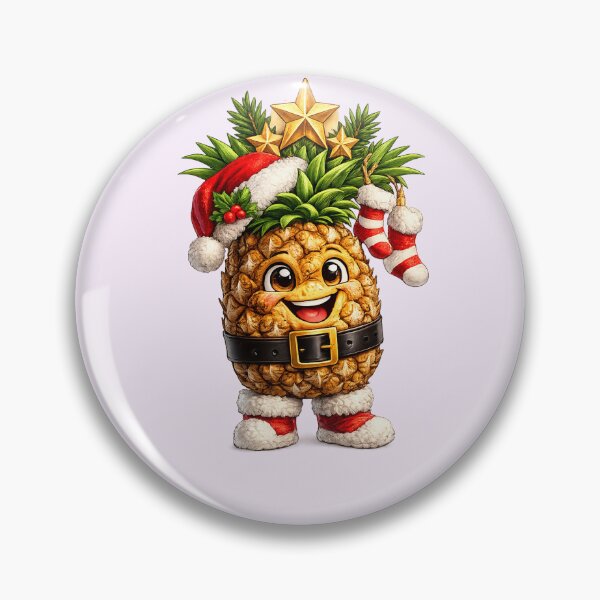 Item preview, Smiling Santa Pineapple Holiday Graphic for Christmas Apparel designed and sold by annenambiro.