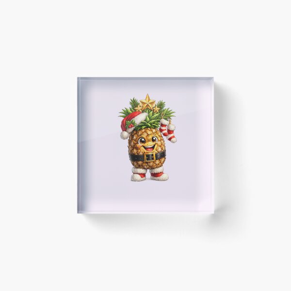 Item preview, Smiling Santa Pineapple Holiday Graphic for Christmas Apparel designed and sold by annenambiro.