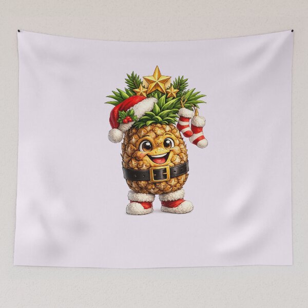 Item preview, Smiling Santa Pineapple Holiday Graphic for Christmas Apparel designed and sold by annenambiro.