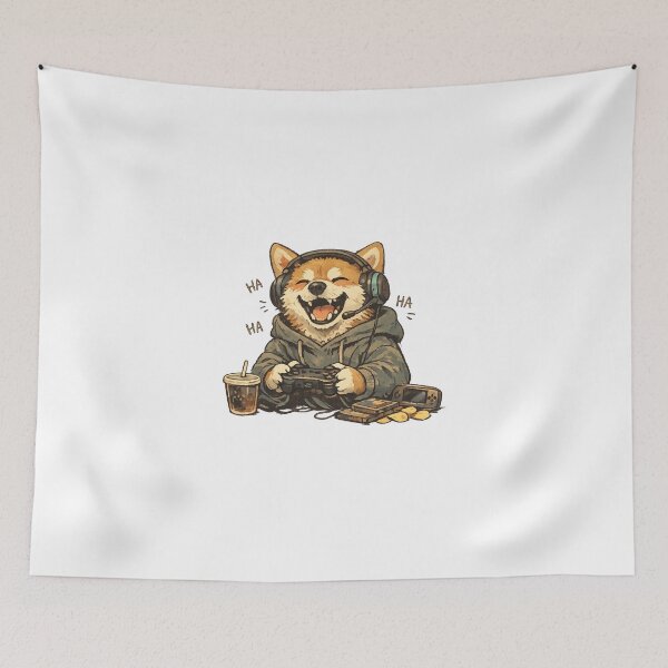 Item preview, Laughing Gamer Shiba (Victory Howl) designed and sold by NextNoob485.