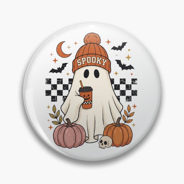 Item preview, Cute Halloween Ghost with Coffee  designed and sold by New-DeSignx.