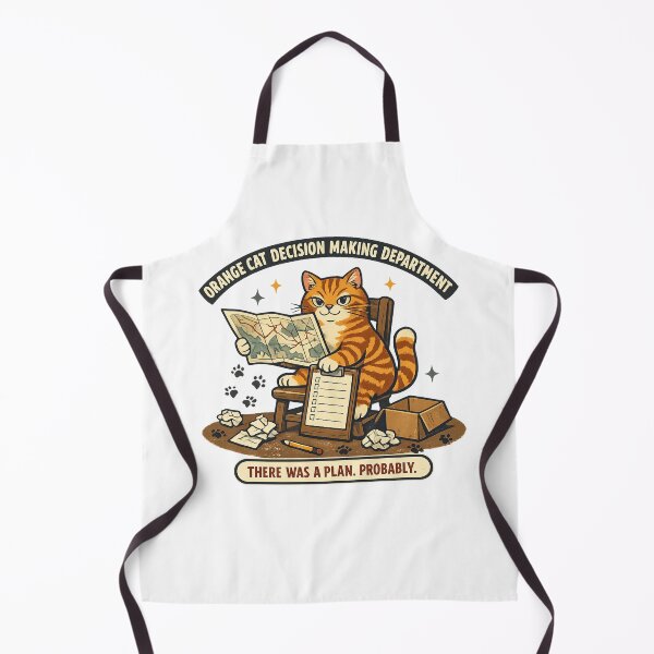 Item preview, Orange Cat Decision Making Department designed and sold by Concrete Coffee Studio.