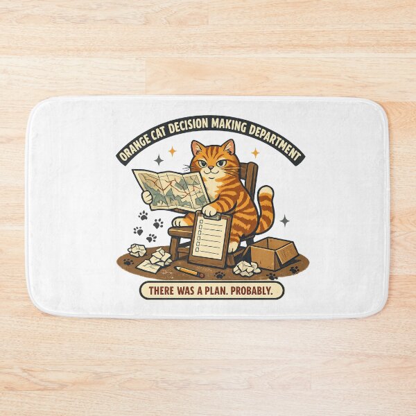 Item preview, Orange Cat Decision Making Department designed and sold by Concrete Coffee Studio.