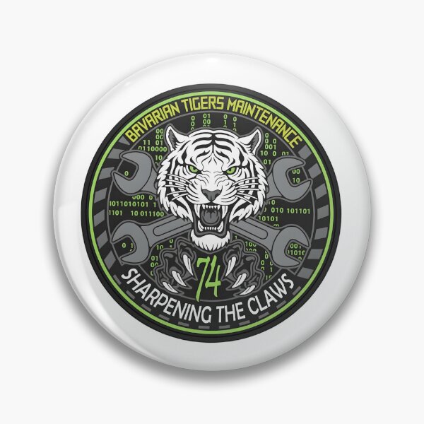 Item preview, German Air Force Bavarian Tigers Maintenance Sharpening The Claws Patch designed and sold by CharlieDesings.